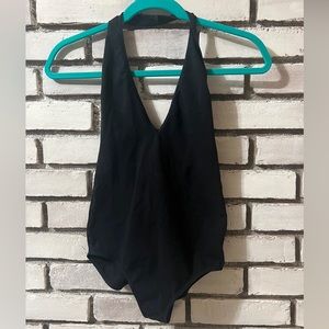 Black American Apparel Halter Bodysuit